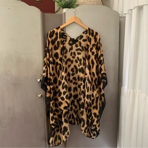 Steve Madden Animal Print Cover-Up Kimono